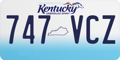 KY license plate 747VCZ