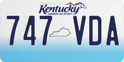 KY license plate 747VDA