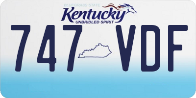 KY license plate 747VDF