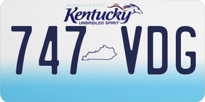 KY license plate 747VDG
