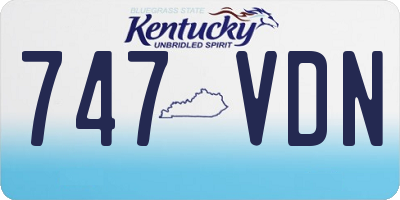 KY license plate 747VDN
