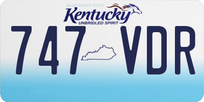 KY license plate 747VDR