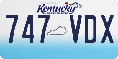 KY license plate 747VDX