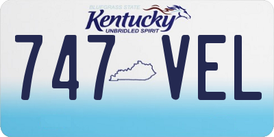 KY license plate 747VEL