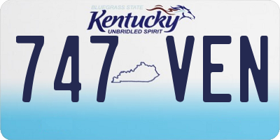 KY license plate 747VEN