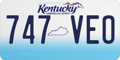 KY license plate 747VEO