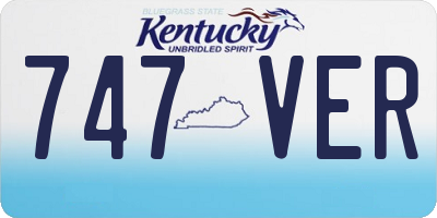 KY license plate 747VER