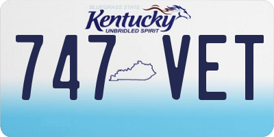 KY license plate 747VET