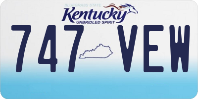 KY license plate 747VEW