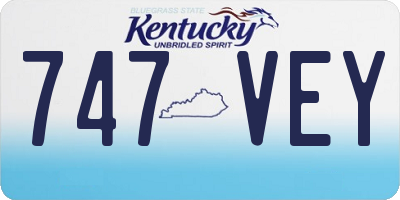 KY license plate 747VEY