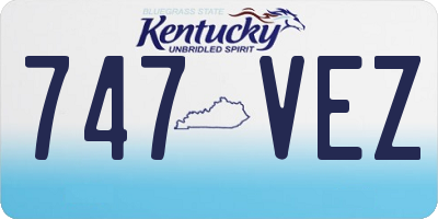 KY license plate 747VEZ