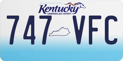 KY license plate 747VFC