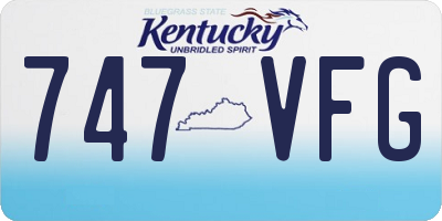 KY license plate 747VFG