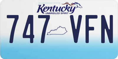 KY license plate 747VFN