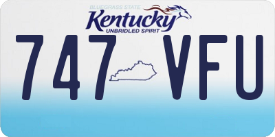 KY license plate 747VFU