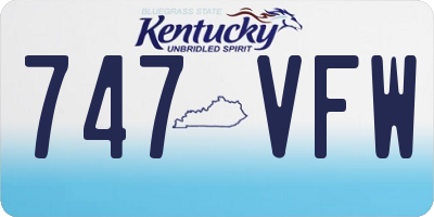 KY license plate 747VFW