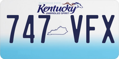 KY license plate 747VFX