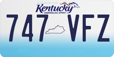 KY license plate 747VFZ