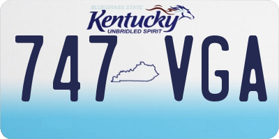 KY license plate 747VGA