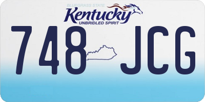 KY license plate 748JCG
