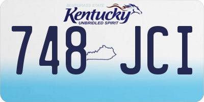 KY license plate 748JCI