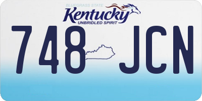 KY license plate 748JCN