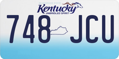 KY license plate 748JCU