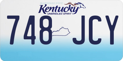 KY license plate 748JCY