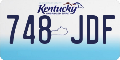 KY license plate 748JDF