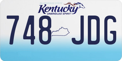 KY license plate 748JDG