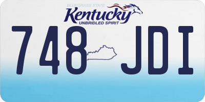 KY license plate 748JDI