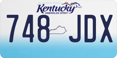 KY license plate 748JDX