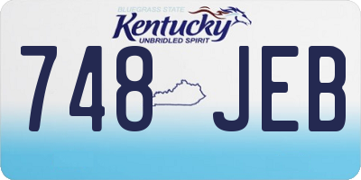KY license plate 748JEB