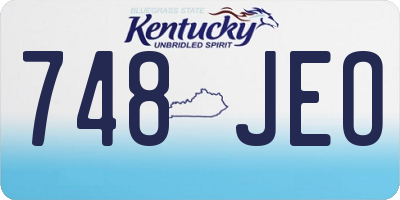 KY license plate 748JEO