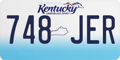 KY license plate 748JER