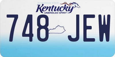 KY license plate 748JEW