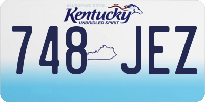 KY license plate 748JEZ