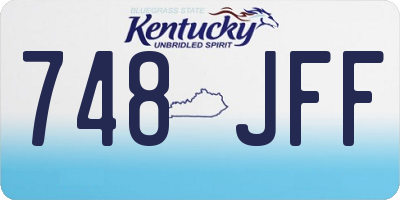 KY license plate 748JFF