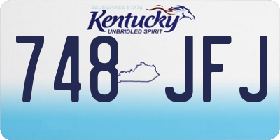 KY license plate 748JFJ