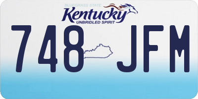 KY license plate 748JFM