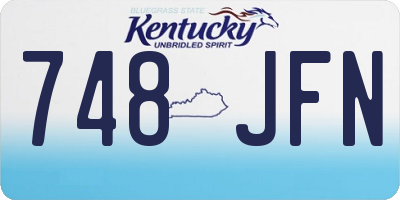 KY license plate 748JFN
