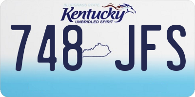 KY license plate 748JFS