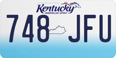 KY license plate 748JFU