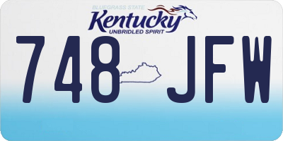 KY license plate 748JFW