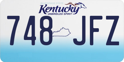 KY license plate 748JFZ