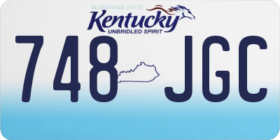 KY license plate 748JGC