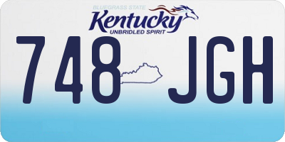 KY license plate 748JGH