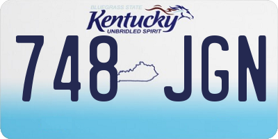 KY license plate 748JGN