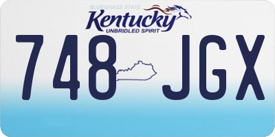 KY license plate 748JGX