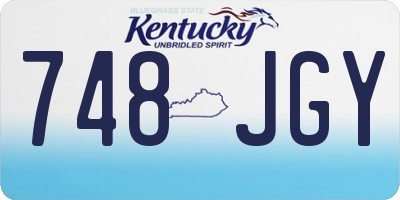 KY license plate 748JGY